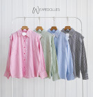 RELWA SHIRT / KEMEJA STRIPES KERAH MUTIARA