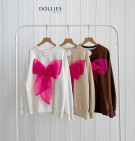 RIBBON SWEATER / SWEATER PITA PINK