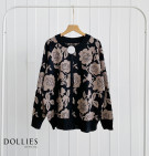 SELA FLORA CARDY / KNIT MOTIF BUNGA IMPORT