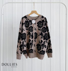 SELA FLORA CARDY / KNIT MOTIF BUNGA IMPORT