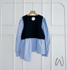 SHIZAN BLOUSE / BLOUSE BASIC MOTIF STRIPES