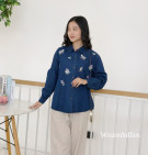 SHOKA DENIM SHIRT / KEMEJA DENIM BORDIR BUNGA