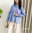 SONIA SHIRT / KEMEJA STRIPES BASIC