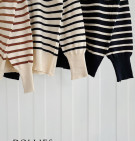 SORA KNIT BLOUSE / BLOUSE MOTIF STRIPES