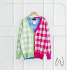 SQUARE KNIT OUTER / CARDIGAN MOTIF