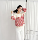 STIMA KNIT OUTER / CARDIGAN KNIT MOTIF STRIPES