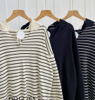 STRIPES BELIA TOP / ATASAN KNIT SRIPES HOODIE