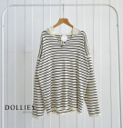 STRIPES BELIA TOP / ATASAN KNIT SRIPES HOODIE