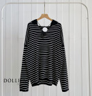 STRIPES BELIA TOP / ATASAN KNIT SRIPES HOODIE