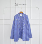 STRIPES BLUE SHIRT / KEMEJA STRIPES WANITA