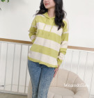 STRIPES NOA SWEATER / SWEATER KNIT MIX HOODIE