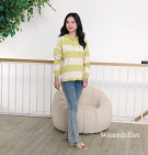 STRIPES NOA SWEATER / SWEATER KNIT MIX HOODIE