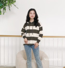 STRIPES NOA SWEATER / SWEATER KNIT MIX HOODIE