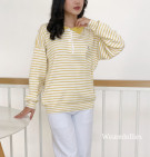 STRIPES RABITA TOP / ATASAN KNIT MOTIF STRIPES