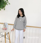 STRIPES RABITA TOP / ATASAN KNIT MOTIF STRIPES