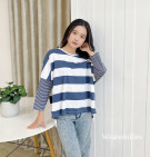 STRIPES VINLI TOP / ATASAN MOTIF STRIPES OVERSIZE