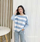 STRIPES VINLI TOP / ATASAN MOTIF STRIPES OVERSIZE