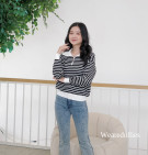 SWEET KNIT TOP / KNIT BLOUSE STRIPES