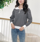 SWEET KNIT TOP / KNIT BLOUSE STRIPES