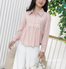 TASYA TOP / KEMEJA KATUN MIX LACE BROKAT