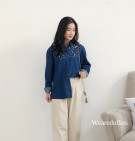 TERHA DENIM SHIRT / KEMEJA DENIM BORDIR BUNGA SMALL