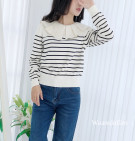 TERLINA KNIT SWEATER / SWEATER KNIT MIX KERAH KATUN