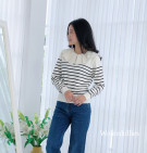 TERLINA KNIT SWEATER / SWEATER KNIT MIX KERAH KATUN