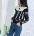 TERLINA KNIT SWEATER / SWEATER KNIT MIX KERAH KATUN