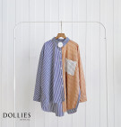 TWO TONE SHIRT / KEMEJA STRIPES DUA WARNA