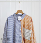 TWO TONE SHIRT / KEMEJA STRIPES DUA WARNA