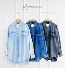 VANDYA DENIM TOP / KEMEJA DENIM POLOS