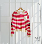 VEZY BLOUSE / ATASAN RAJUT MOTIF GARIS