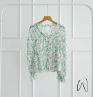 VINNIE FLORA TOP / ATASAN CROP MOTIF BUNGA