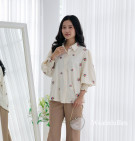 XABIRA SHIRT / KEMEJA MOTIF BORDIR BUNGA