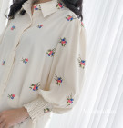 XABIRA SHIRT / KEMEJA MOTIF BORDIR BUNGA