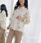 XABIRA SHIRT / KEMEJA MOTIF BORDIR BUNGA