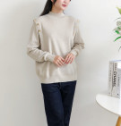 YOLLO KNIT TOP / ATASAN KNIT RAJUT MIX BUTTON