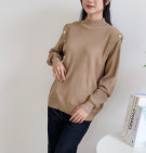 YOLLO KNIT TOP / ATASAN KNIT RAJUT MIX BUTTON