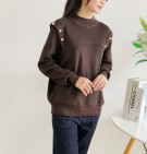 YOLLO KNIT TOP / ATASAN KNIT RAJUT MIX BUTTON