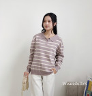 ZAECA STRIPES TOP / ATASA KNIT STRIPES KERAH