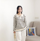 ZAECA STRIPES TOP / ATASA KNIT STRIPES KERAH