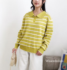 ZAECA STRIPES TOP / ATASA KNIT STRIPES KERAH