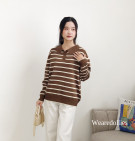 ZAECA STRIPES TOP / ATASA KNIT STRIPES KERAH