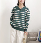 ZAECA STRIPES TOP / ATASA KNIT STRIPES KERAH