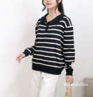 ZAECA STRIPES TOP / ATASA KNIT STRIPES KERAH