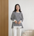 ZIHA BLOUSE / ATASAN BLOUSE MOTIF SALUR